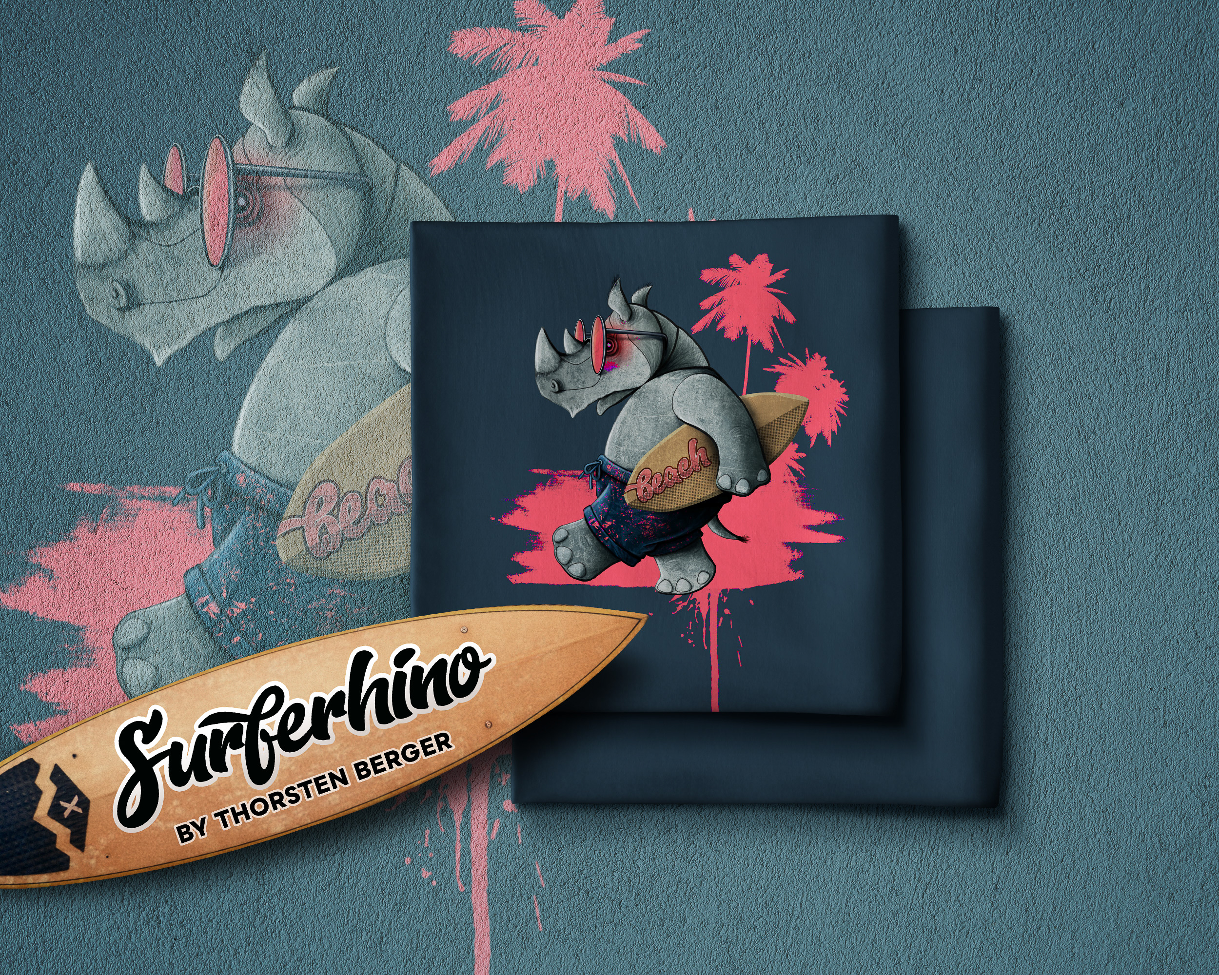 Panel Surferhino Oscar Navy - Flame by Thorsten Berger  