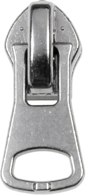 Zipper 5 mm Silber Kantig