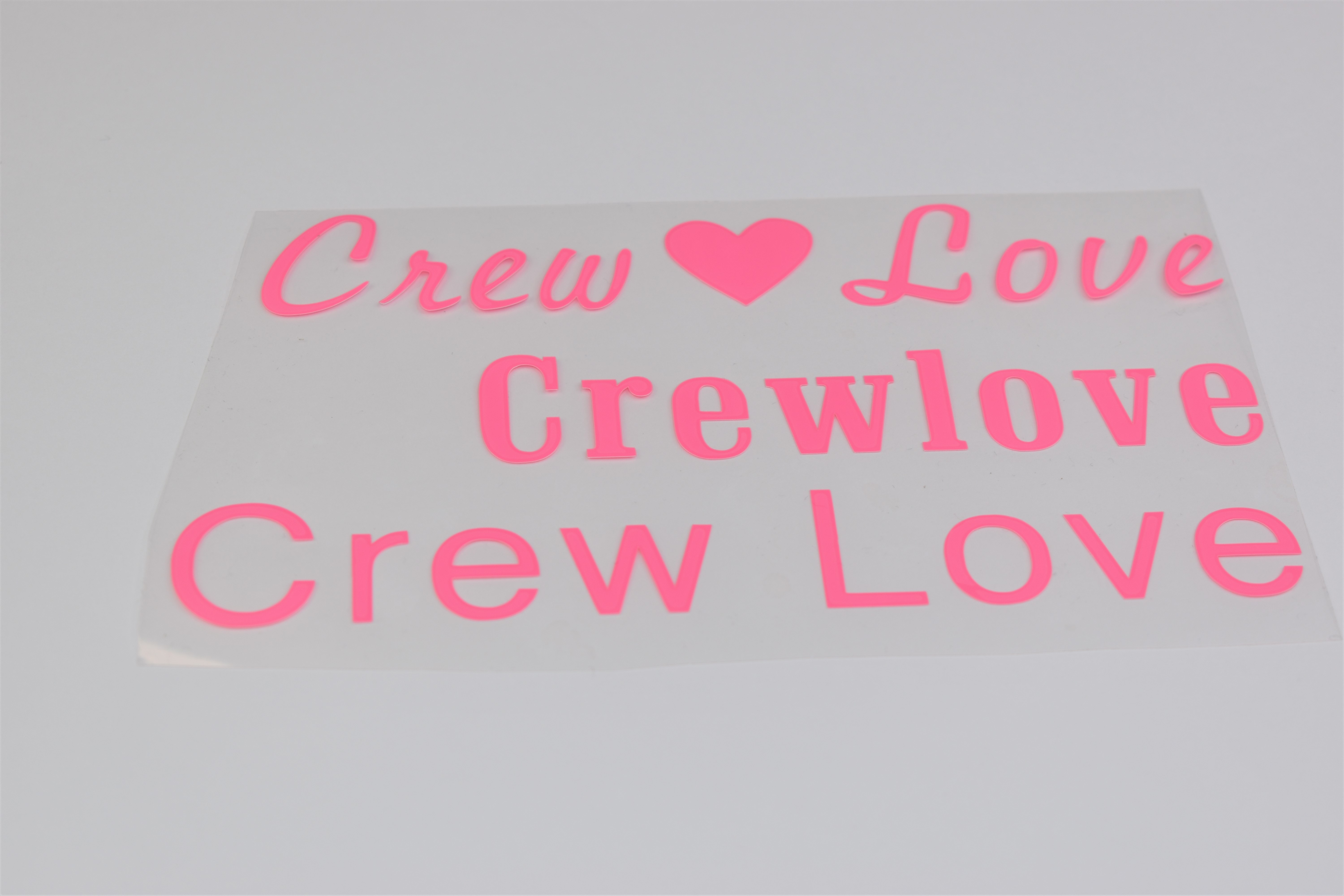 Bügelbild Crew Love Pink
